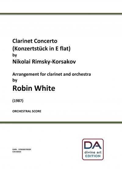 Rimsky-Korsakov, arr. Robin White: Konzertstück (Clarinet Concerto) - score