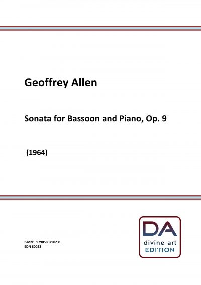 Geoffrey Allen: Sonata for Bassoon and Piano, Op. 9 (Score)